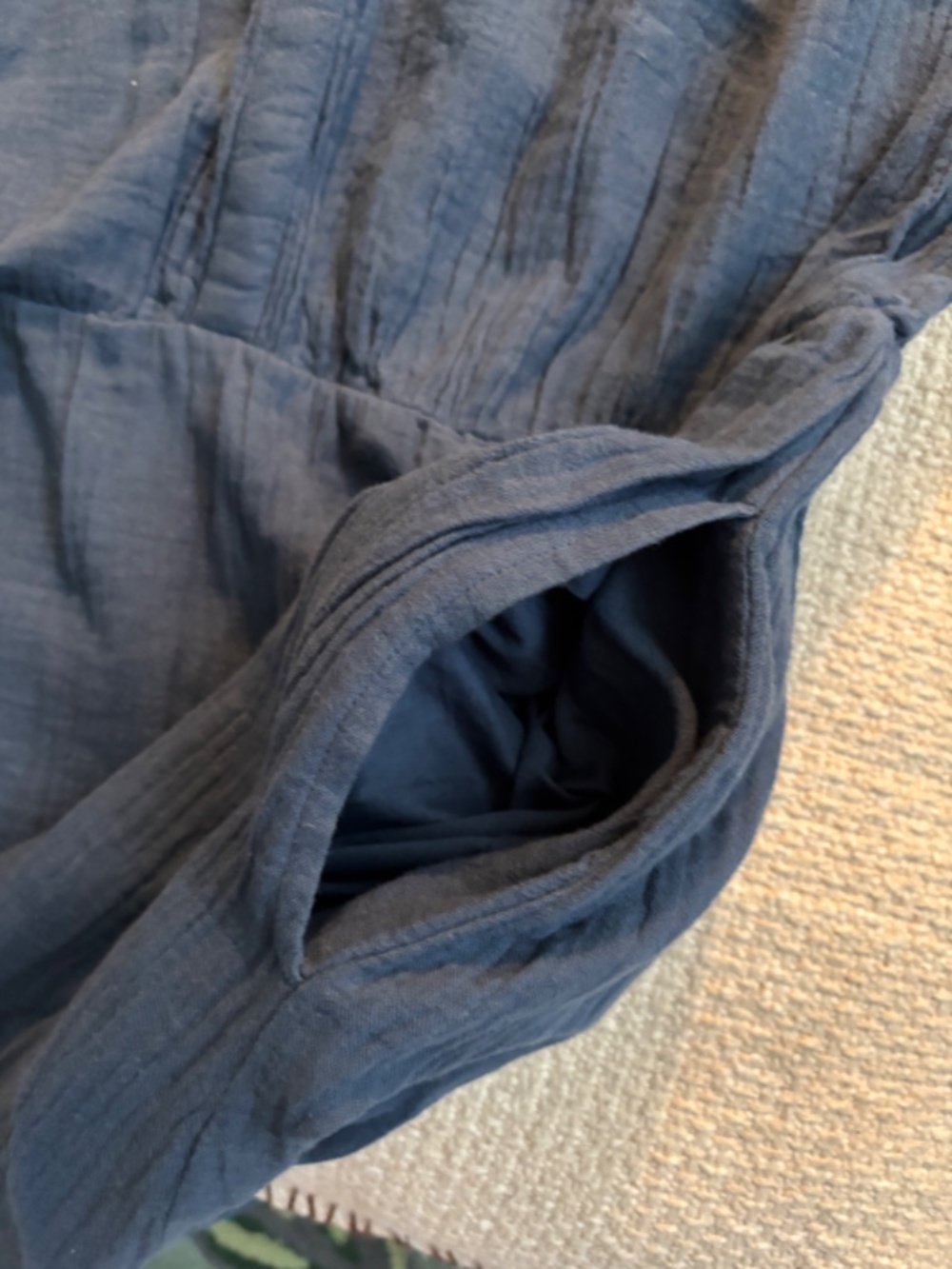 Pact Coastal Organic Double Gauze Cotton Dress- French Blue - Picture 6 of 14